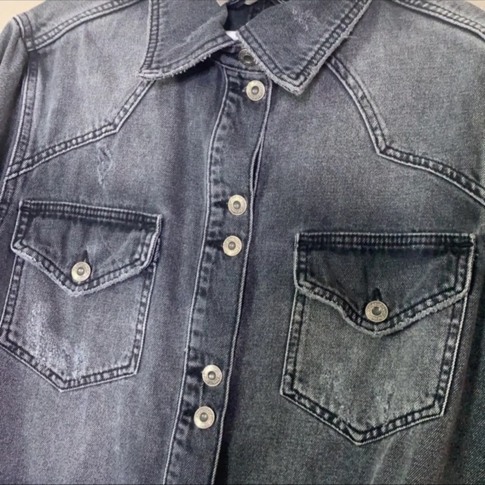 Free people distressed moon child jacket - Picture 7 of 7